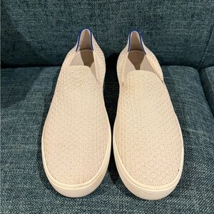 Rothy's The Original Slip On Salt Honeycomb Sneakers 9.5